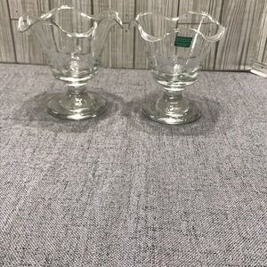 Pair of Irish Glass Dessert dishes